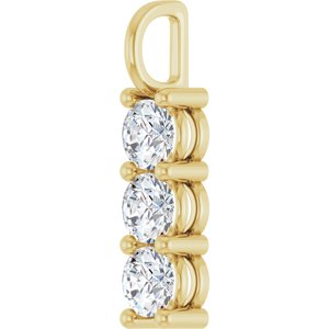 14K Yellow Gold 5.2 mm Round Pendant Mounting – image 3