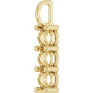 10K Yellow Gold 5.2 mm Round Pendant Mounting – image 4