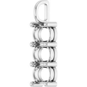 Continuum Sterling Silver 8x6 mm Elongated Cushion Pendant Mounting – image 4