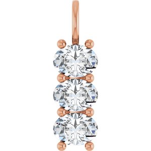 10K Rose Gold 7.5x5.5 mm Oval Pendant Mounting