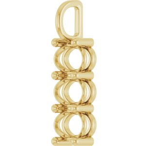 18K Yellow Gold 7.5x5.5 mm Oval Pendant Mounting – image 4