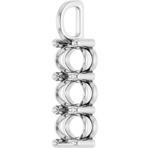 14K X1 White Gold 7.5x5.5 mm Oval Pendant Mounting – image 4