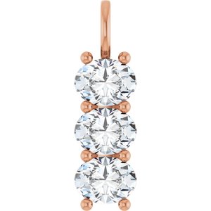 14K Rose Gold 8.5x6.5 mm Oval Pendant Mounting