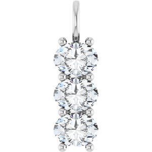10K White Gold 8.5x6.5 mm Oval Pendant Mounting