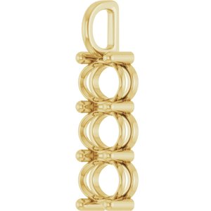 18K Yellow Gold 8.5x6.5 mm Oval Pendant Mounting – image 4
