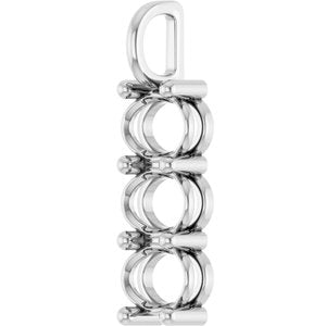 14K X1 White Gold 8.5x6.5 mm Oval Pendant Mounting – image 4