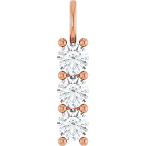 18K Rose Gold 5.5 mm Round Pendant Mounting