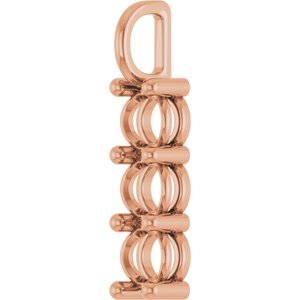 10K Rose Gold 5.5 mm Round Pendant Mounting – image 4