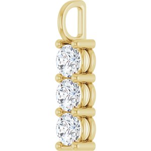 18K Yellow Gold 5.5 mm Round Pendant Mounting – image 3