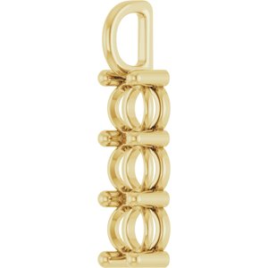 14K Yellow Gold 5.5 mm Round Pendant Mounting – image 4