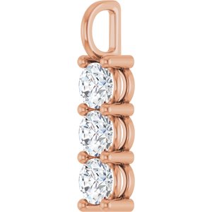 18K Rose Gold 5.5 mm Round Pendant Mounting – image 3