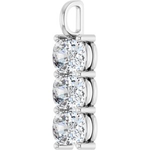 Platinum 10x8 mm Elongated Cushion Pendant Mounting – image 3