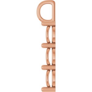 14K Rose Gold 10x8 mm Elongated Cushion Pendant Mounting – image 6