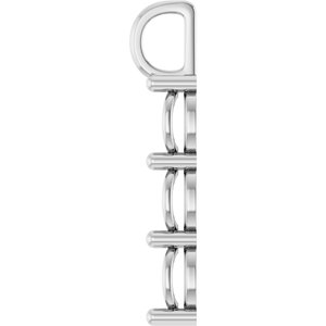 10K White Gold 10x8 mm Elongated Cushion Pendant Mounting – image 6