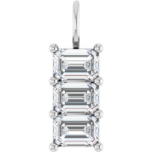 Platinum 6.5x4.5 mm Emerald Pendant Mounting