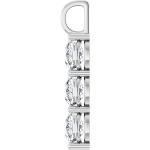 Continuum Sterling Silver 11x9 mm Elongated Cushion Pendant Mounting – image 5