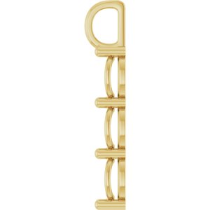 14K Yellow Gold 11x9 mm Elongated Cushion Pendant Mounting – image 6