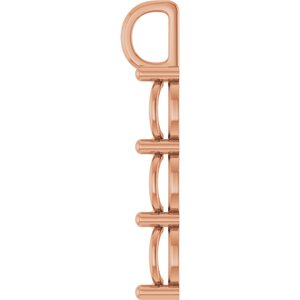 14K Rose Gold 11x9 mm Elongated Cushion Pendant Mounting – image 6
