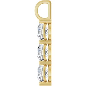 10K Yellow Gold 11x9 mm Elongated Cushion Pendant Mounting – image 5