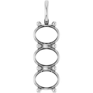 Sterling Silver 10x8 mm Oval Pendant Mounting – image 2