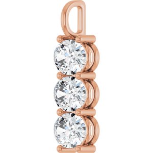 18K Rose Gold 10x8 mm Oval Pendant Mounting – image 3
