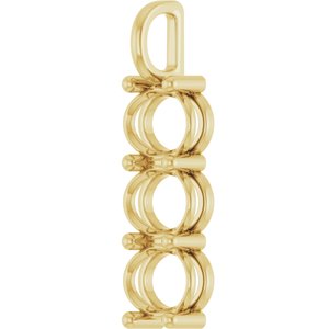 14K Yellow Gold 10x8 mm Oval Pendant Mounting – image 4