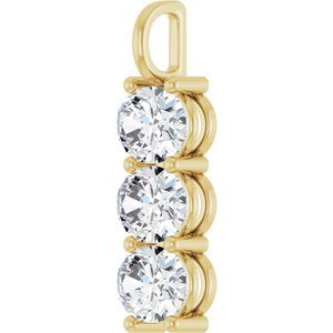 18K Yellow Gold 10x8 mm Oval Pendant Mounting – image 3