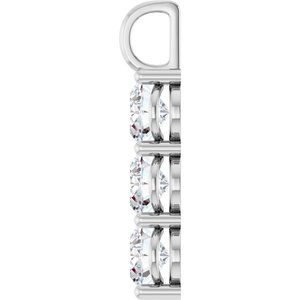 10K White Gold 10x8 mm Oval Pendant Mounting – image 5