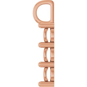 10K Rose Gold 7.5x5.5 mm Elongated Cushion Pendant Mounting – image 6
