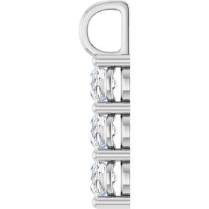 Platinum 7.5x5.5 mm Elongated Cushion Pendant Mounting – image 5