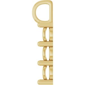 10K Yellow Gold 7.5x5.5 mm Elongated Cushion Pendant Mounting – image 6