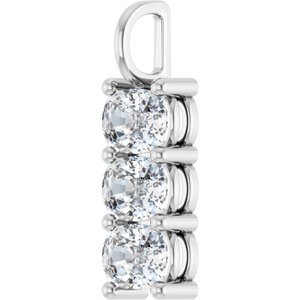 Sterling Silver 7.5x5.5 mm Elongated Cushion Pendant Mounting – image 3
