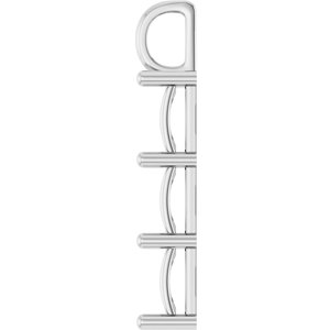 14K X1 White Gold 10x10 mm Square Pendant Mounting – image 6
