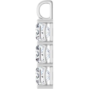 14K White Gold 10x10 mm Square Pendant Mounting – image 5