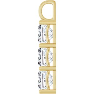 10K Yellow Gold 10x10 mm Square Pendant Mounting – image 5