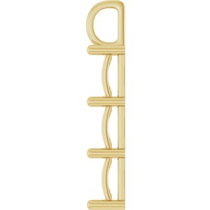 14K Yellow Gold 10x10 mm Square Pendant Mounting – image 6