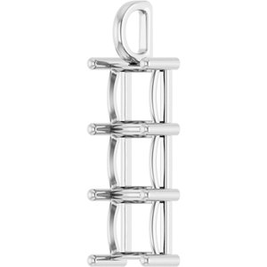 Sterling Silver 10x10 mm Square Pendant Mounting – image 4
