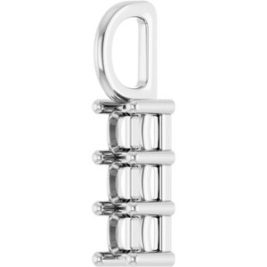 10K White Gold 3x3 mm Asscher Pendant Mounting – image 4