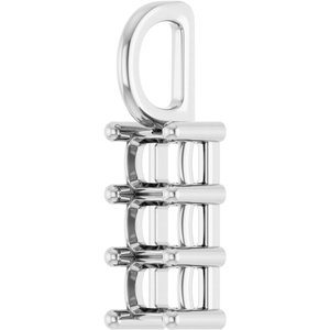 14K X1 White Gold 4x3 mm Emerald Pendant Mounting – image 4