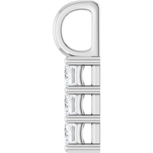 Platinum 4x3 mm Emerald Pendant Mounting – image 5
