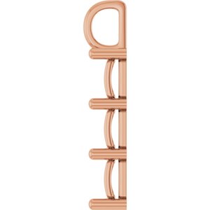 10K Rose Gold 8x8 mm Asscher Pendant Mounting – image 6