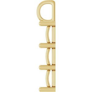 14K Yellow Gold 8x8 mm Asscher Pendant Mounting – image 6