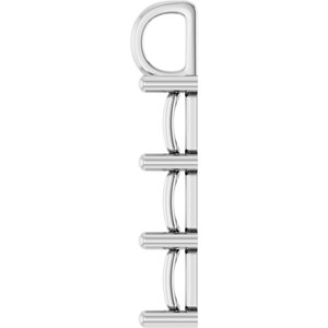 14K White Gold 8x8 mm Asscher Pendant Mounting – image 6