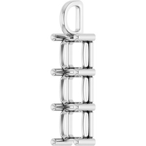 Platinum 8x8 mm Asscher Pendant Mounting – image 4