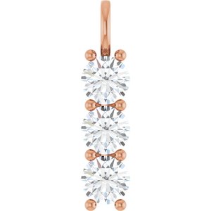 18K Rose Gold 7.4 mm Round Pendant Mounting
