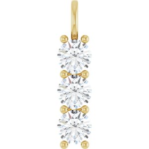 14K Yellow Gold 7.4 mm Round Pendant Mounting