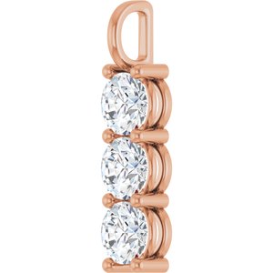 10K Rose Gold 7.4 mm Round Pendant Mounting – image 3