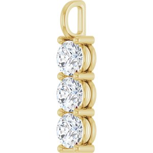 10K Yellow Gold 7.4 mm Round Pendant Mounting – image 3