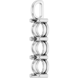14K White Gold 7.4 mm Round Pendant Mounting – image 4