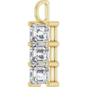 14K Yellow Gold 8.5x6.5 mm Emerald Pendant Mounting – image 3